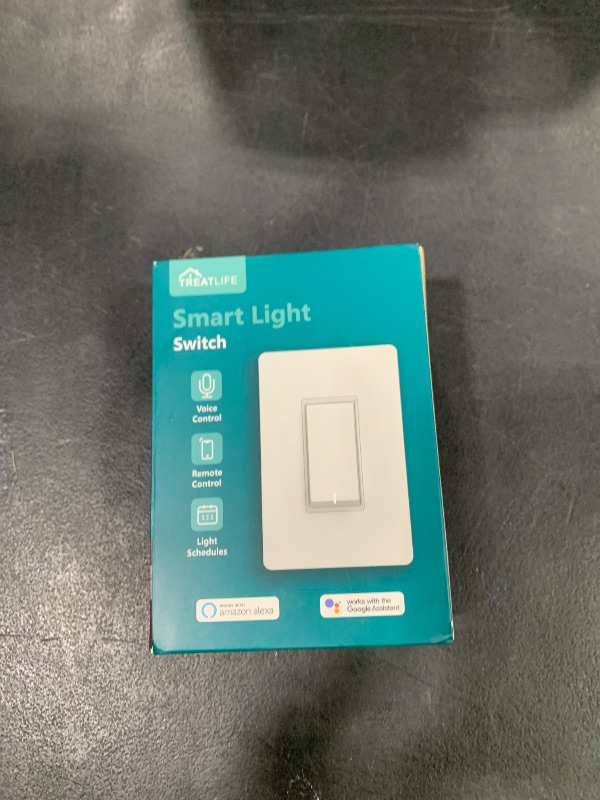 Photo 1 of TREATLIFE Single Pole Smart Light Switch, Neutral Wire Required, 2.4GHz Wi-Fi Light Switch, Smart Switch Works with Alexa and Google Home, Schedule, Remote Control