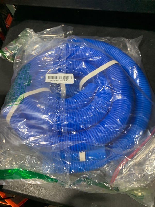 Photo 1 of 1-1/2-Inch Pool Hoses for Above Ground Pools with Clamps - 1.5" Diameterd Replacement Pool Pump Hose Compatible with Intex Coleman Skimmer Surface Pool Pump (Blue -3 Pack)