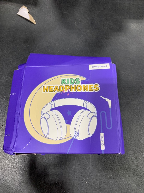 Photo 1 of Kids Wired Headphones for School, 85/94 dB Volume Limit, Wired Over Ear Headphones for Girls Kids with Microphone, Foldable Stereo Sound 3.5mm Wire Cord for Kindle Tablet Airplane Travel, Purple