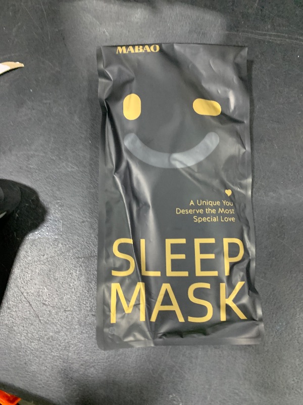 Photo 1 of MABAO Sleep Mask for Side Sleeper, Eye Mask for Sleeping Women Men, 3D Contoured Cup No Eye Pressure 100% Light Blocking Sleeping Mask with Adjustable Strap Night Blindfold Flight, Travel, Nap, Black