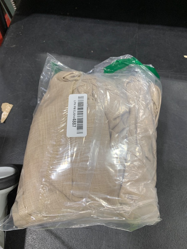 Photo 1 of Fitable Faux Linen Tablecloths for Rectangle Tables: Water & Stain Resistant Farmhouse Table Cloth, Washable Burlap Textured Table Covers for Kitchen Dining Party(2 Pack, 52x70 Inch, Nature)