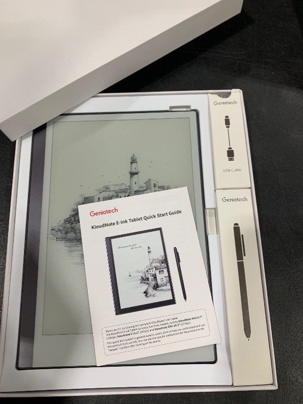 Photo 1 of Android E-Ink ePaper Tablet, Paperwhite eBook Reader Digital Notebook for Note Taking, Drawing Paper White Graphics Notepad with Stylus and Case, Cloud Sync and Screen Casting - Model Mini 9.7" Silver