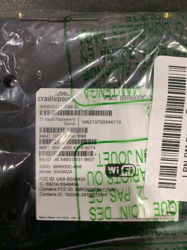 Photo 1 of Cradlepoint IBR600C-150M 4G LTE Router with 3G Fallback – Cat 4, Failover, Enterprise Bundle (Renewed)