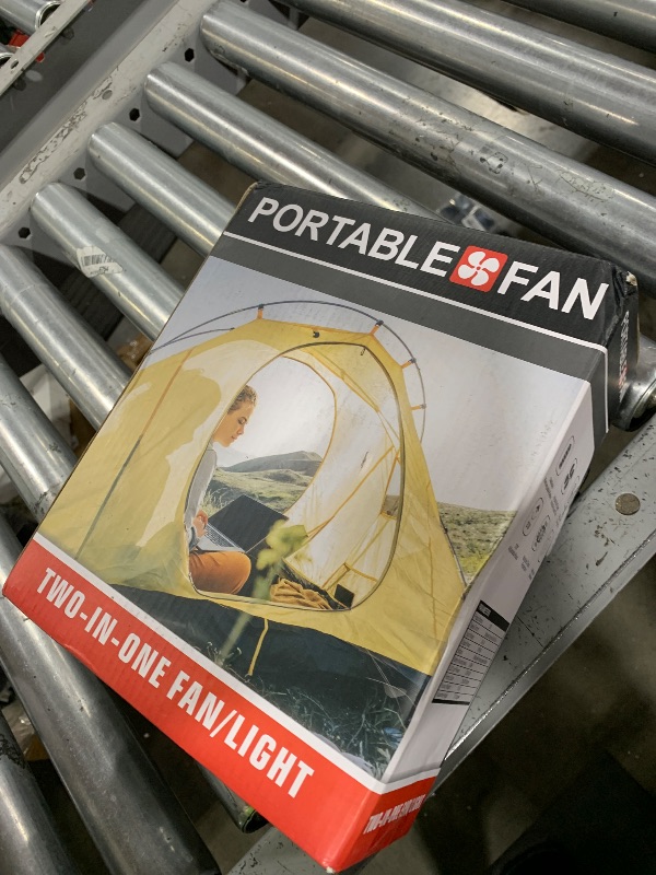 Photo 1 of JINLICTE 10400mAh Solar Fan with LED Lantern, Camping Fan with Solar Panel, 7W Rechargeable Solar Powered for Outside, Quiet Battery Operated Tent for Picnic, Barbecue, Fishing, Travel