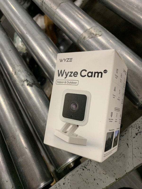 Photo 1 of WYZE Cam v3, 1080P HD WiFi Wired Indoor/Outdoor Home Security Camera, Pet/Baby Monitor, Color Night Vision, 2-Way Audio, MicroSD Card Slot, Compatible with Alexa & Google - White