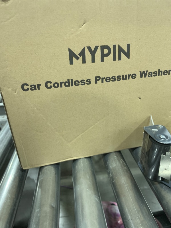 Photo 1 of Portable Cordless Pressure Washer, 600 PSI with 21V 2 Rechargeable 2.0Ah Powered Pressure Washer, 6-in-1 Nozzle with 2 Batteries for Car/Fence/Garden/Floor/Yards Cleaning