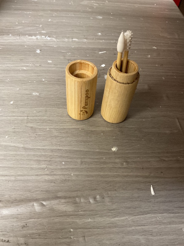 Photo 1 of Pampoo 4PCS Plastic Free Reusable Qtips with Bamboo Carrying Case?Reusable Cotton Swab Qtip Zero Waste Packaging?Strengthen Thick Bamboo Stick?Eco Friendly Bamboo Qtips Sustainable Set