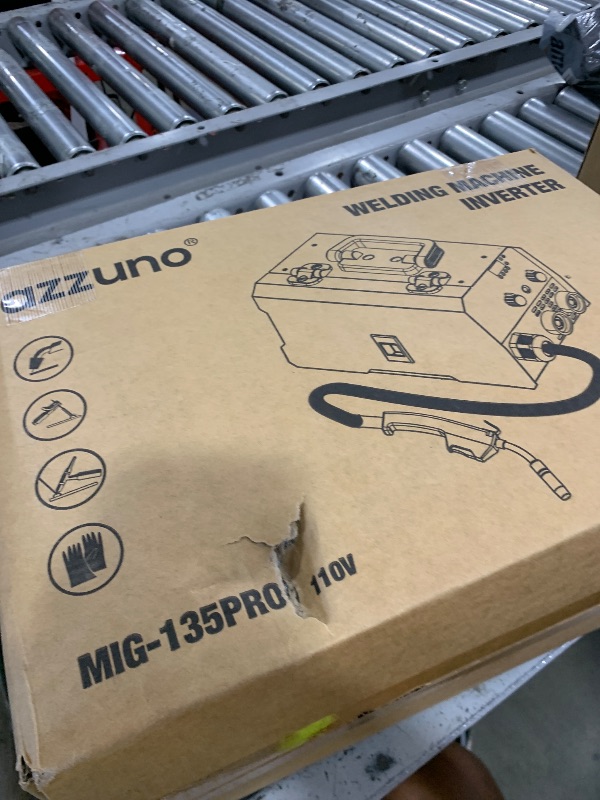 Photo 1 of AZZUNO 135A MIG Welder 110v, 3 in 1 MIG Welder Machine Flux Core Welder/Lift TIG/Stick Welding Machine, Portable Wire Feed Welder, Gasless Welding Machine