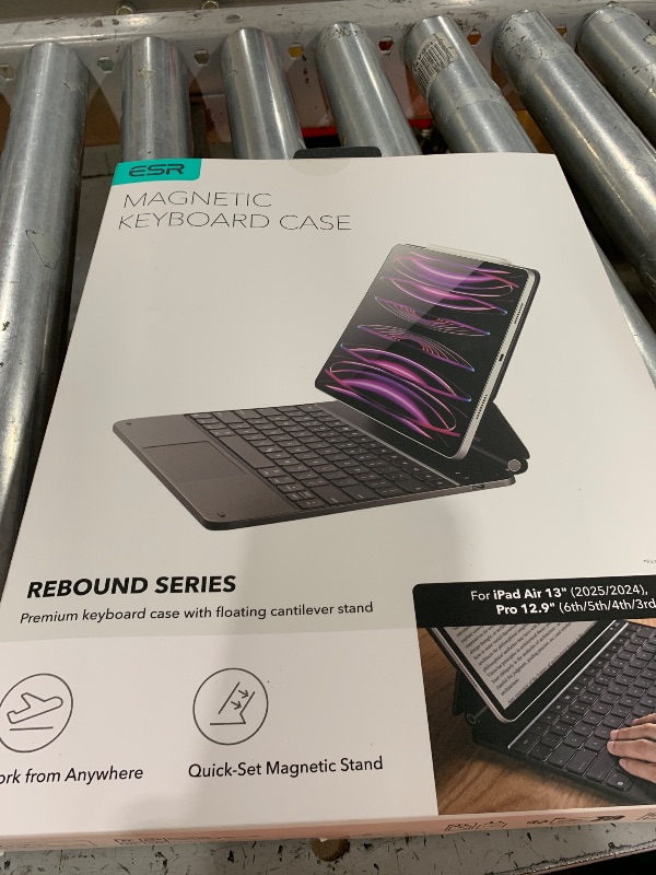 Photo 1 of ESR iPad Air 13 Inch Case Keyboard (M3/M2, 2025/2024) & iPad Pro 12.9 inch (3/4/5/6th Gen) Magic Keyboard, Easy-Set Floating Cantilever Stand, Precision Multi-Touch Trackpad, Rebound Series, Black
