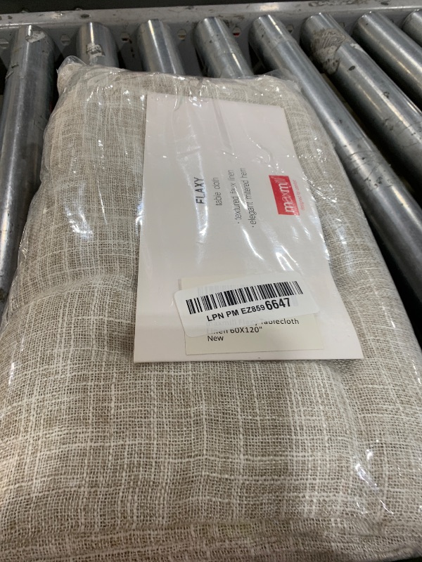 Photo 1 of maxmill Flaxy Faux Linen Tablecloth with 2-Tone Slubby Yarn Textured Weaves Wrinkle Resistant Anti-Shrink Soft Table Cloth for Kitchen Dining Restaurant Tabletop Rectangle 60 x 120 Inch Linen