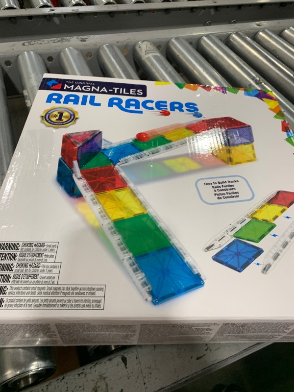Photo 1 of MAGNA-TILES Rail Racers 33-Piece Magnetic Construction Set, The Original Magnetic Building Brand