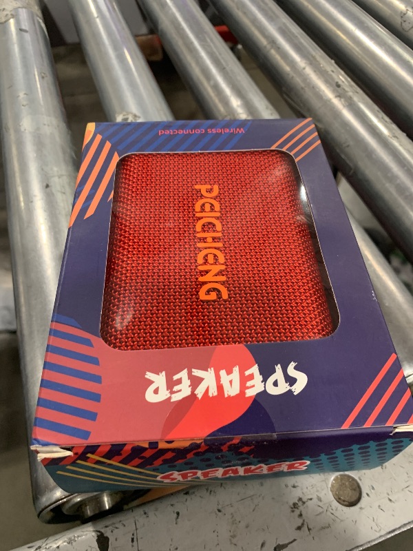 Photo 1 of PEICHENG Speaker, Portable Wireless Bluetooth Speakers, Waterproof Loud Stereo Sound with RGB Lights TWS Long Playtime for Home/Party/Outdoor, Electronic Gadgets(1PCS, Red)