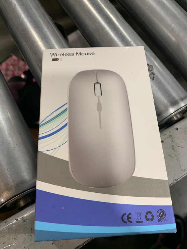 Photo 1 of AIKOKOK Wireless Bluetooth Mouse Rechargeable Laptop Mice with LED Use Portable(BT5.2 and USB 2.4G) Dual Mode Connection Silent Slim Computer Mouse for Laptop/iPad Tablet/Apple MacBook/PC(Grey)