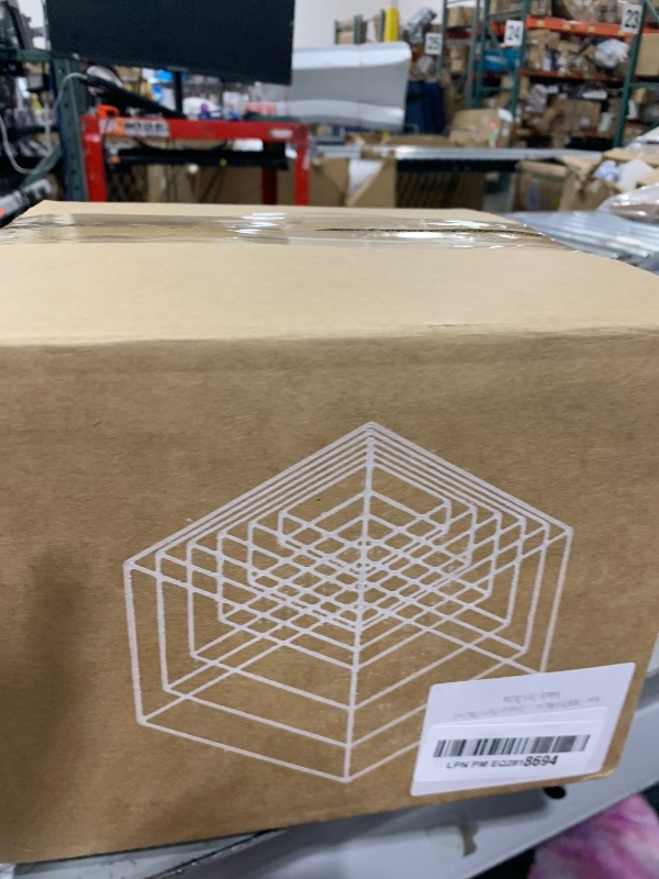 Photo 1 of OKBHTS 6 Pcs White Acrylic Boxes for Display as Buffet Risers and Stands, Food Risers for Party, Table, including 8", 7", 6", 5", 4", 3" (Small, 6Pcs, White)