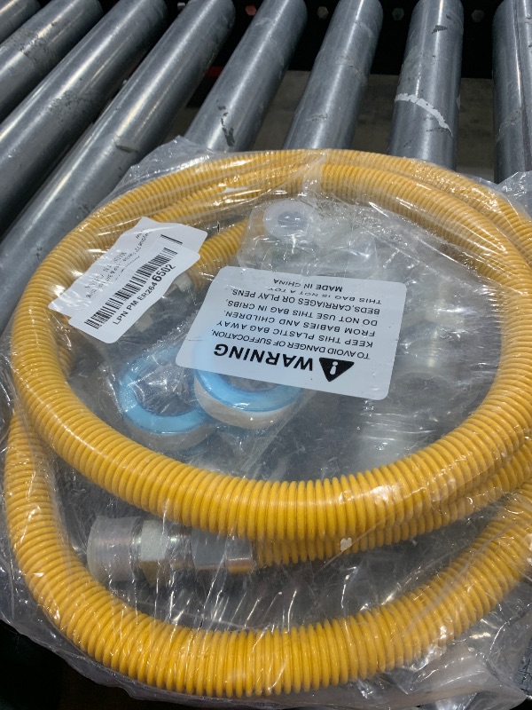 Photo 1 of Puxyblue [2025 NEW] 72" Flexible Gas Line Kit for Dryer Stove Range Flexible Stainless Steel Gas Dryer Kit - 3/4" OD(5/8" ID) Dryer Gas Line with Connector 3/4" FIP & 1/2" MIP & 3/4" MIP Fitting