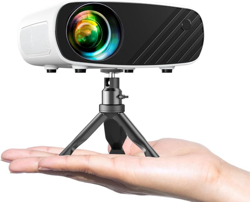 Photo 1 of Mini Projector for iPhone, ELEPHAS 2024 Upgraded 1080P HD Projector, 8000L Portable Projector with Tripod, Movie Projector Compatible with Android/iOS/Windows/TV Stick/HDMI/USB
