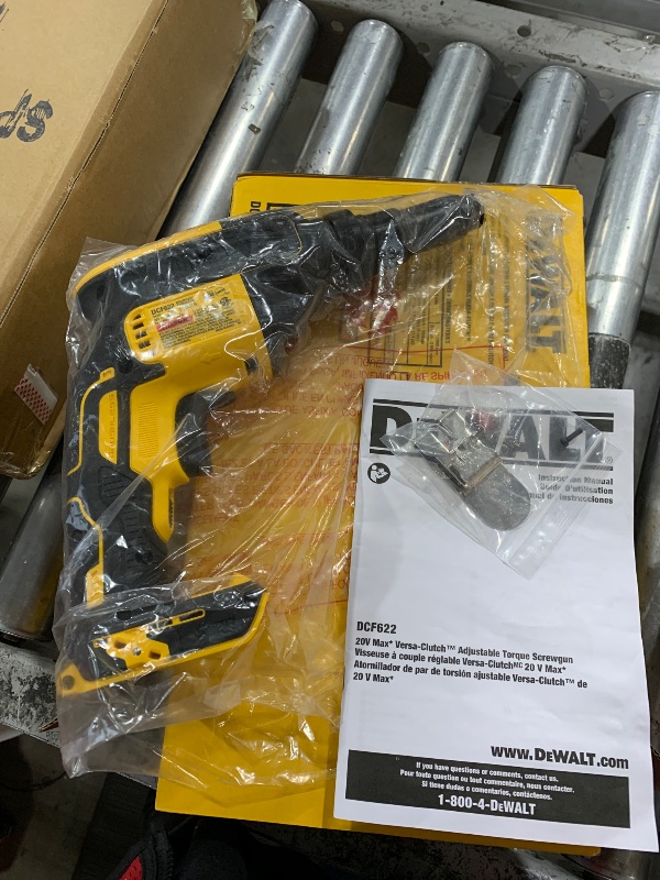 Photo 1 of DEWALT 20V MAX XR Screw Gun, Versa-Clutch, Adjustable Torque, Tool Only (DCF622B)