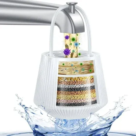 Photo 1 of Bathtub Water Filter for Baby & Family, KDF-55 Bath Filter Removes Most Chlorine, Lead, Fluoride and Heavy Metals | Softens Hard Water, Improves Skin, Hair and Nails | Upgrade Bath Filter for Tub