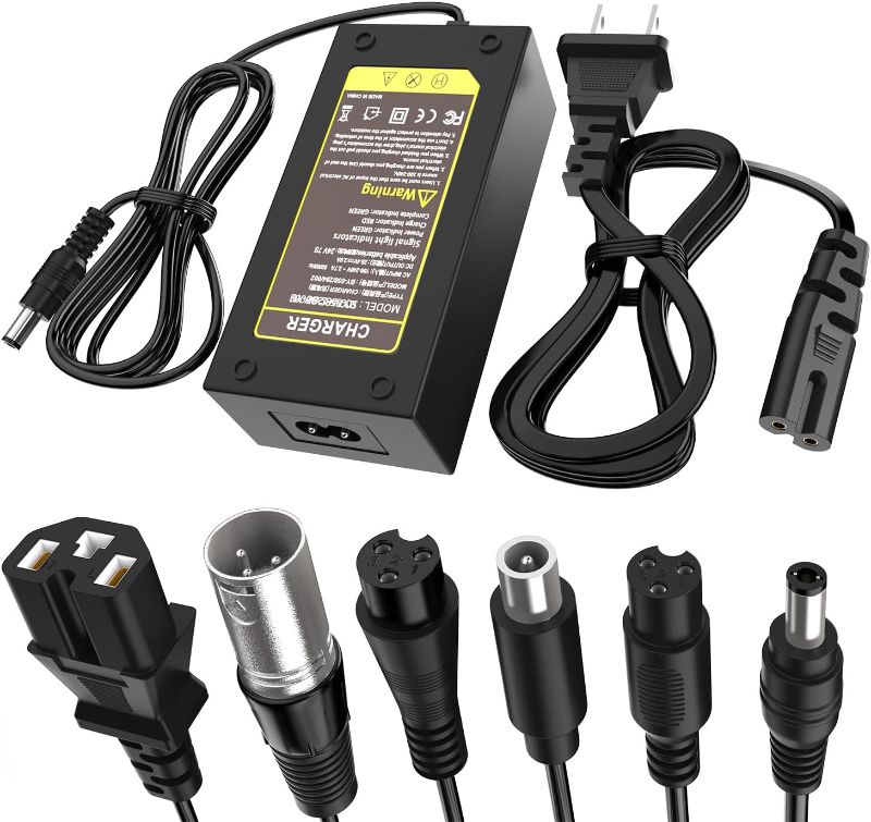 Photo 1 of 29.4V 2A/1A Fast Battery Charger 7 Plugs, Universal for 24V 25.2V 25.6V 25.9V Lithium-ion Batteries, 7S Lithium Battery Replacement Charger for Gotrax,Jetson,Razor,Ninebot,etc
