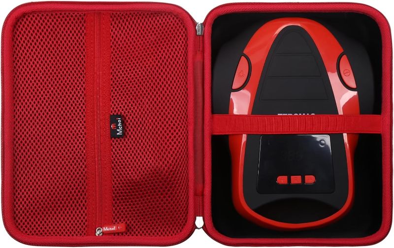 Photo 1 of Mchoi Hard Carrying Case Suitable for TEROMAS Tire Inflator Air Compressor, Portable DC/AC Air Pump for Car Tires, Case Only (Red, New Version)
