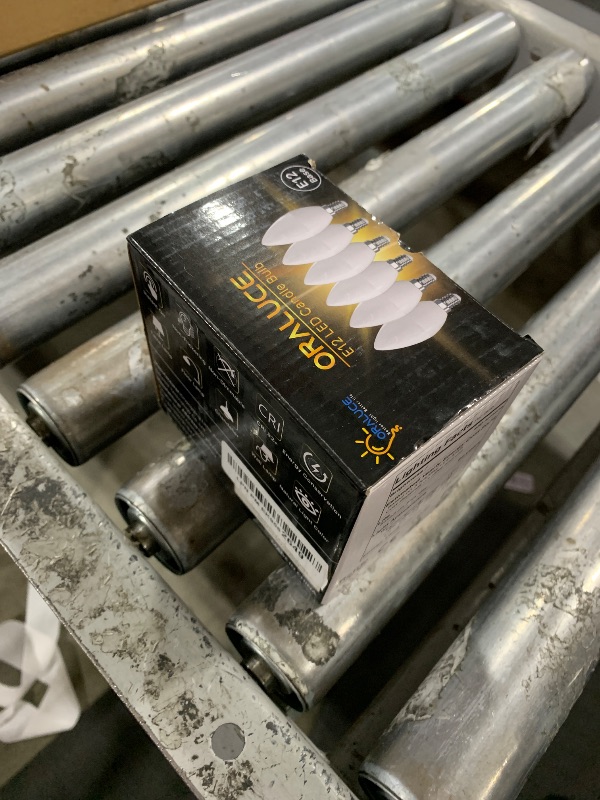 Photo 1 of ORALUCE E12 LED Candelabra Light Bulbs - 40 Watt Equivalent, 5000K Daylight White Chandelier Non-dimmable, Type B Light Bulb for Ceiling Fan, 5W 450LM 6 Pack