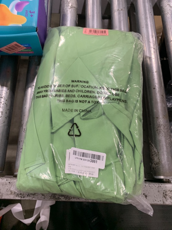 Photo 1 of MASTERCANOPY Patio Umbrella 9 ft Replacement Canopy for 8 Ribs-Soft Green Canopy Only