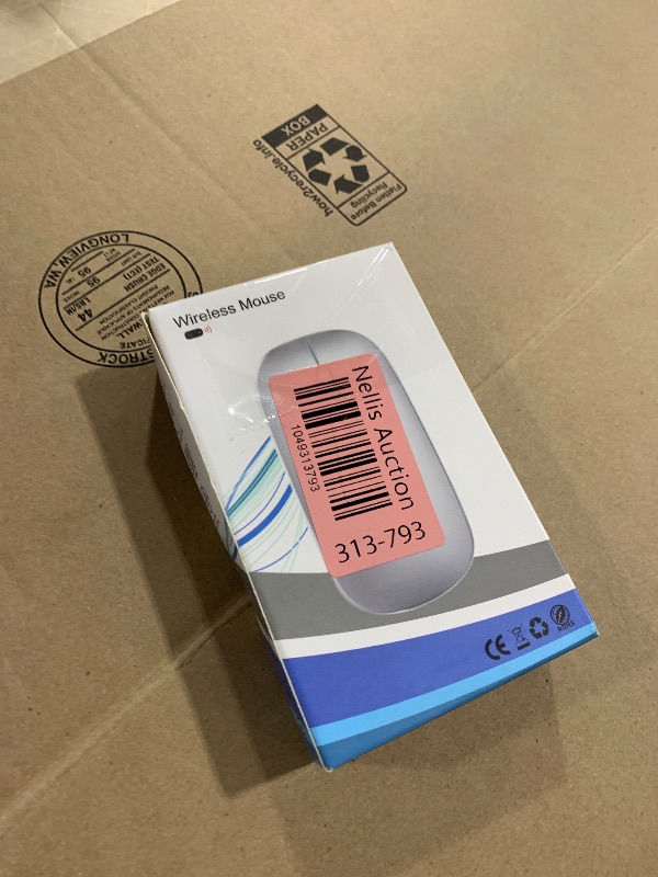 Photo 1 of AIKOKOK Wireless Bluetooth Mouse Rechargeable Laptop Mice Use Portable(Bluetooth5.2 and USB 2.4G) Dual Mode Connection Silent Slim Computer Mouse for Laptop/iPad Tablet/Apple MacBook/PC(Bright White)