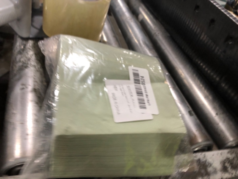 Photo 1 of 100 Pack Cocktail Napkin 2-Ply Dessert Napkins Folded 5 x 5 Inches Disposable Napkins for Dinner Wedding Birthday Party Bridal Anniversary Reception Event (100, Sage-Green)