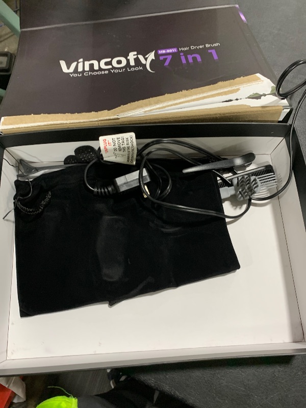 Photo 1 of Vincofy 7-in-1 Hair Dryer Brush and Hair Styler Set – Fast Drying, Curling, Straightening & Volumizing – Hot Air Styling Tool with No Heat Damage – for All Hair Types – Lavender