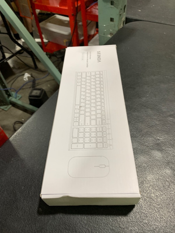 Photo 1 of seenda Rechargeable Wireless Keyboard Mouse, Ultra Thin Low Profile Wireless Keyboard and Mouse with Number Pad, Quiet Portable Combo Compatible for Windows XP/7/8/10/11/11 Pro, Black and Grey