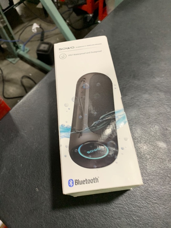 Photo 1 of Wireless Portable Speaker,IPX7 Waterproof Bluetooth Speaker, 25W Loud Stereo Sound, Bassboom Technology, TWS Pairing, Built-in Mic, 16H Playtime with Lights for Home Outdoor - Black