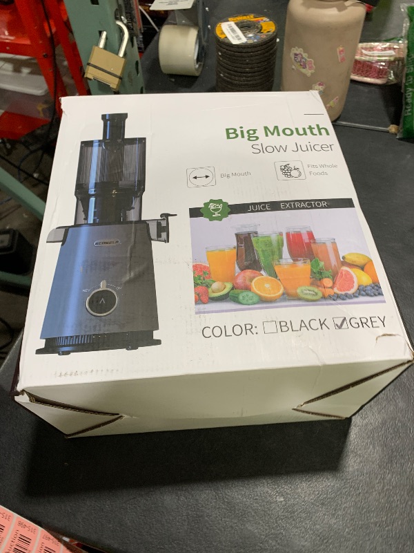 Photo 1 of Cold Press Juicer, ECOSELF Juicer Machines with Large Feed Chute Fit Whole Fruits & Vegetables, Self Feeding for Juice Extractor Machine, Easy to Clean and Assemble, High Juice Yield
