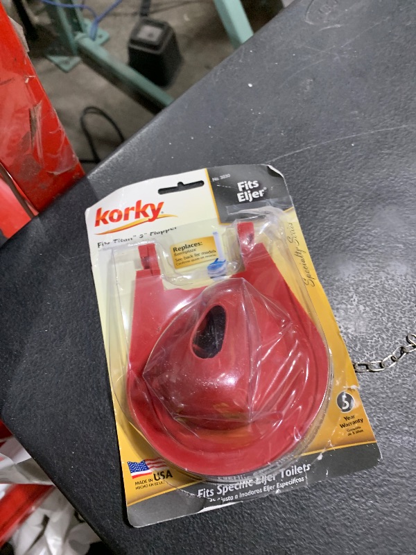 Photo 1 of Korky 3030BP Flapper for Eljer Toilet Repairs - Replaces Eljer part 495-6077-00 - Large 3-Inch Flapper - Made in USA