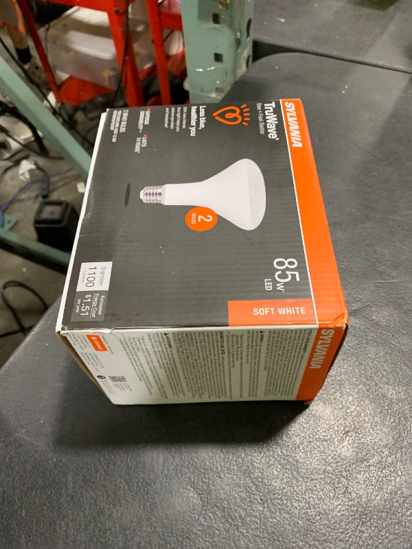 Photo 1 of Sylvania TruWave BR40 LED Light Bulb, 85W = 12W, Medium Base, Dimmable, Frosted, 2700K, Soft White - 2 Pack (40785)