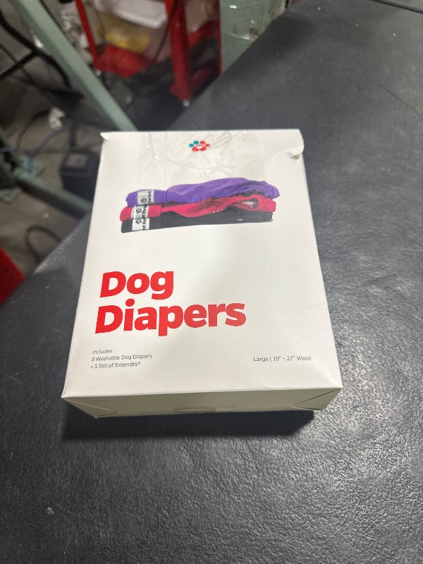 Photo 1 of Pet Parents® Washable Dog Diapers (3pack) + Extendrs® of Durable Doggie Diapers, Premium Dog Diapers Female (Large, Princess)