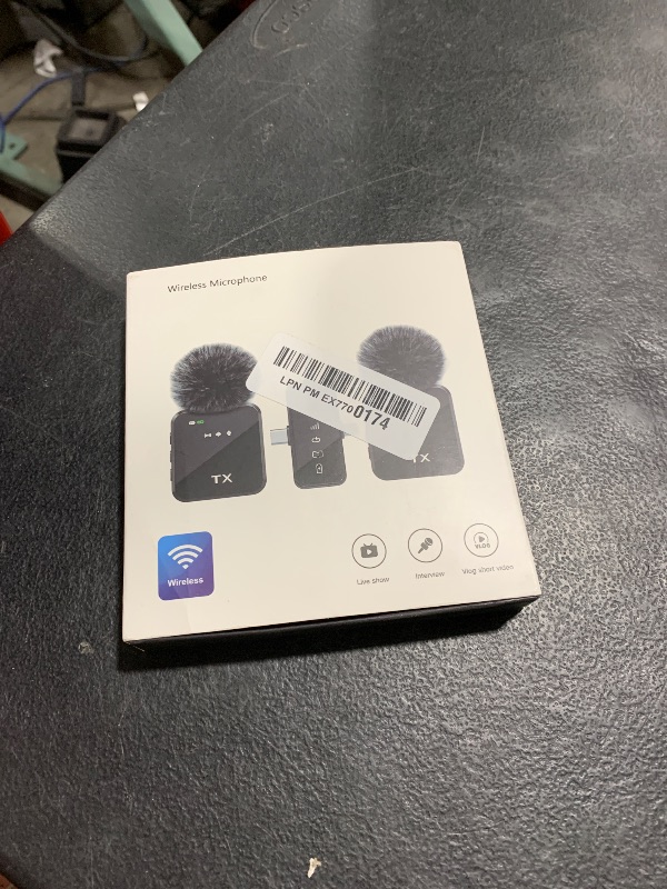 Photo 1 of PQRQP 3 in 1 Microphone for iPhone/Android/Camera, Wireless Lavalier Microphone, 328ft Transmission, 18H Battery Life, Mini Microphone for Record Interview, Vlogs, YouTube, Tiktok