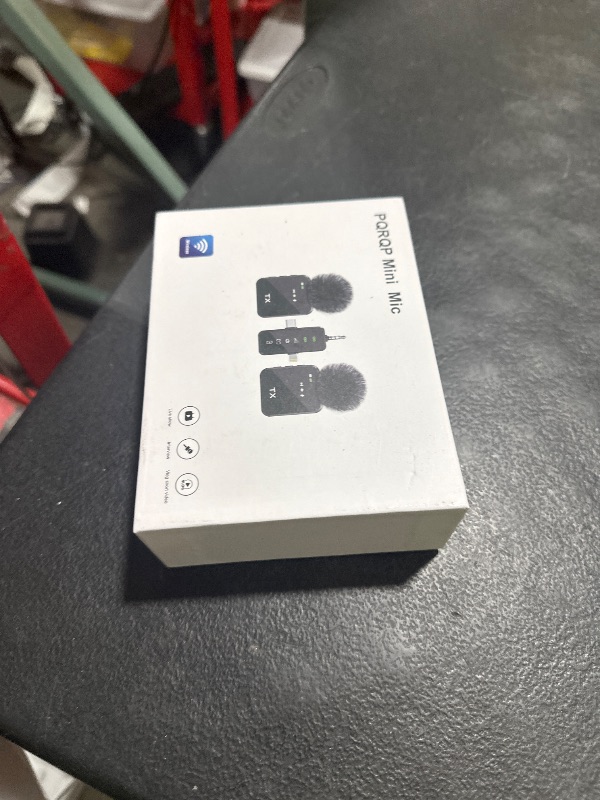 Photo 1 of PQRQP 3 in 1 Microphone for iPhone/Android/Camera, Wireless Lavalier Microphone, 328ft Transmission, 18H Battery Life, Mini Microphone for Record Interview, Vlogs, YouTube, Tiktok