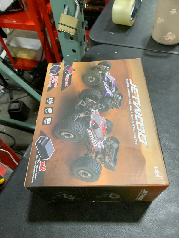 Photo 1 of Jetwood 1/16 Fast Brushless RC Cars for Adults, Max 42 mph High Speed Remote Control Car for Boys, Electric RTR Race RC Truck, Oil-Filled Shocks RC Buggy, Offroad All Terrian JC16EP with 2 Lipo