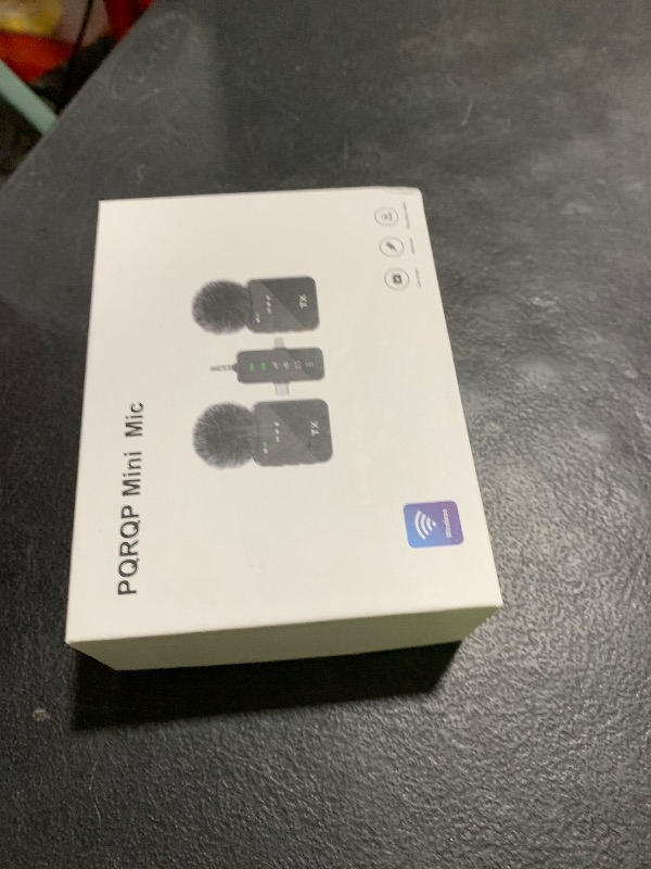 Photo 1 of PQRQP 3 in 1 Microphone for iPhone/Android/Camera, Wireless Lavalier Microphone, 328ft Transmission, 18H Battery Life, Mini Microphone for Record Interview, Vlogs, YouTube, Tiktok