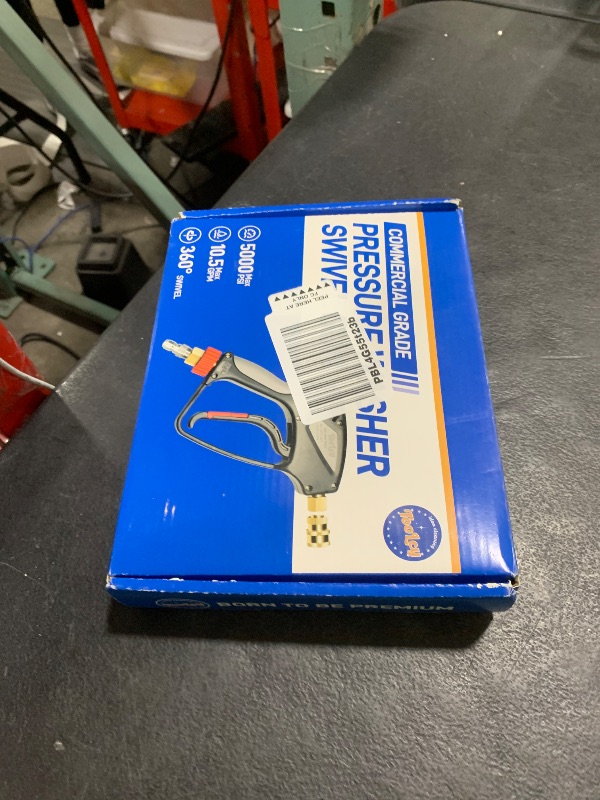 Photo 1 of TOOLCY Pressure Washer Short Gun, Commercial 5000 PSI / 10.5 GPM with Nozzle Tips, 3/8" Swivel USA-NPT Thread x Quick Socket, Sturdy Design for Gas Power Washer