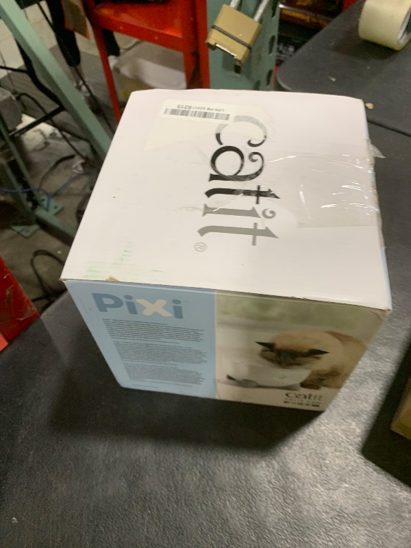 Photo 1 of Catit PIXI Drinking Fountain – Cat Water Fountain with Triple Filter and Ergonomic Drinking Options, White