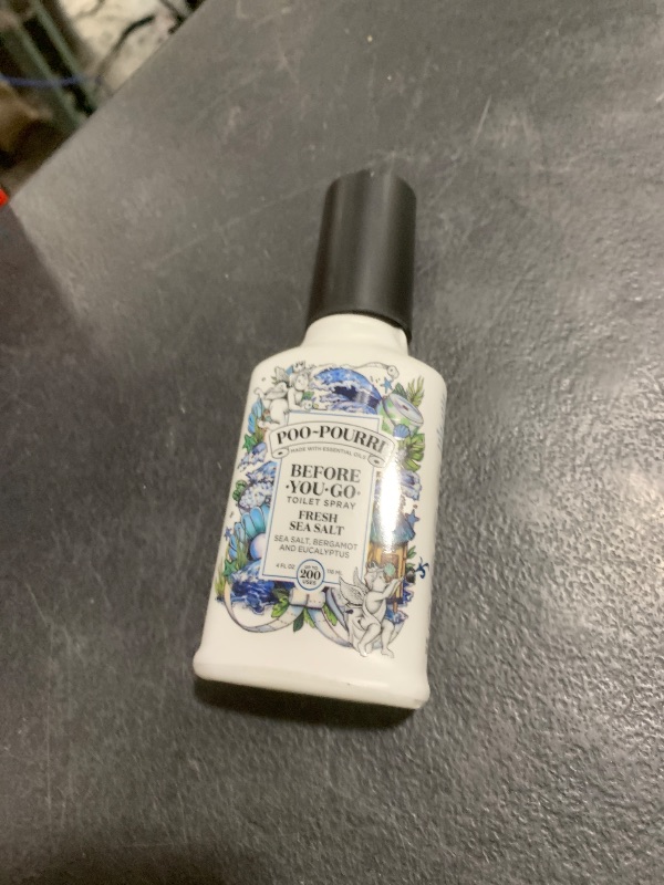 Photo 1 of Poo-Pourri Fresh Sea Salt 4oz Before-You-Go Toilet Spray - Instantly Works to Trap Bathroom Odor - Plant Based Ingredients & Essential Oils - Sea Salt, Bergamot & Eucalyptus Scent