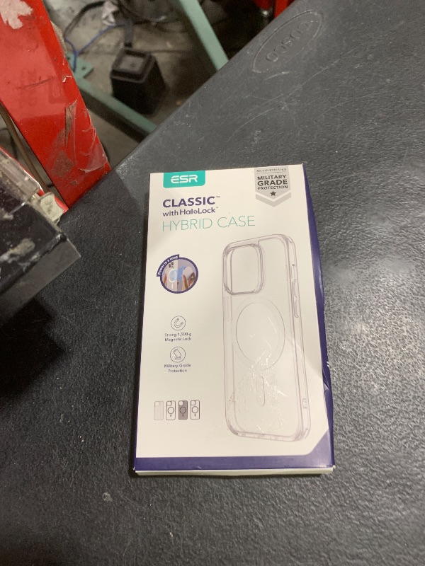 Photo 1 of ESR for iPhone 14 Pro Max Case, Compatible with MagSafe, Shockproof Military-Grade Protection, Yellowing Resistant, Magnetic Classic Hybrid Case (HaloLock), Clear