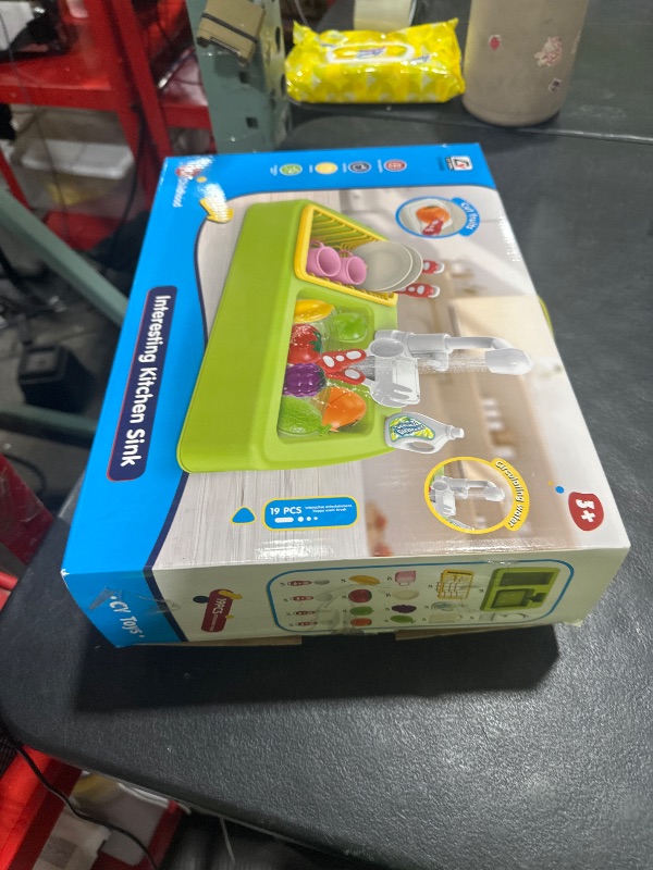 Photo 1 of Play Sink with Running Water, Toddler Sink Toy with Running Water Kitchen Sink Toys with Apron Water Toys for Toddlers 1-3 Girls Kids Sink Children Electric Dishwasher Play House Pretend Role