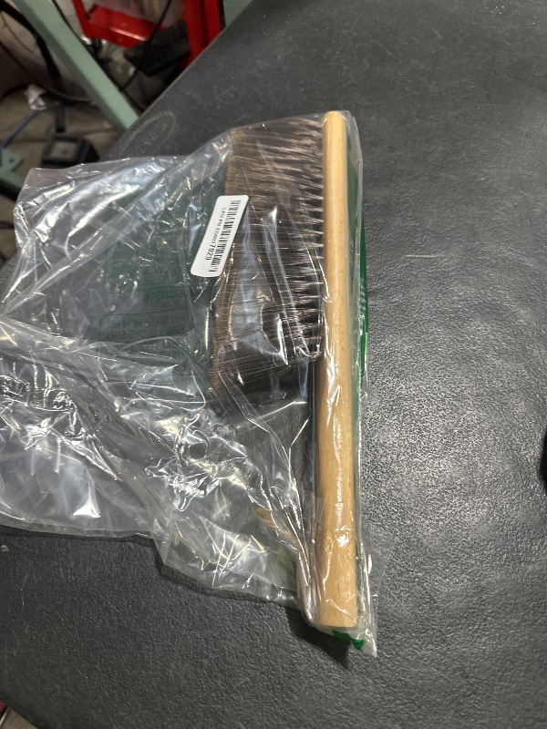 Photo 1 of OAKART Hand Brush Soft Bristles Wooden Handle Small Hand Sweeper Brush 14 Inch Long (Brown)