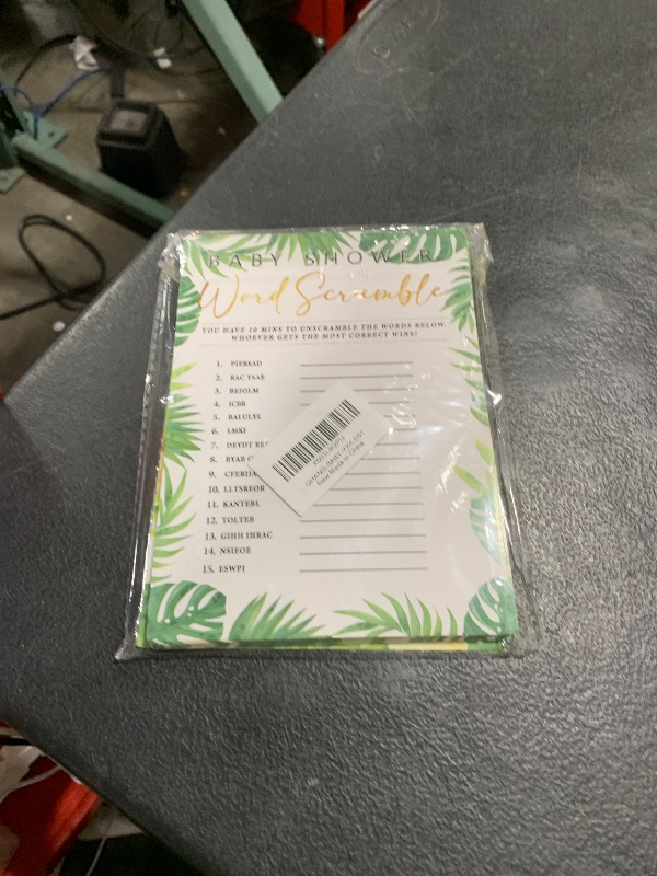 Photo 1 of ISOVF 30 Woodland Baby Shower Games(5"x7") - Guess Who Mom or Dad - Jungle Animals Baby Gender Reveal Party Games - Safari Theme Gender Neutral Party Favors and Supplies-YXK-E04