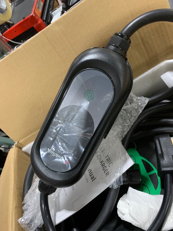 Photo 1 of SubSun Universal Portable Level 2 EV Charger 50Amp 240V Electric Car Charger for All North American EVs Includes J1772 and Tesla, 25FT EV Charging Cable with NEMA 14-50 Plug (with Tesla Adapter)