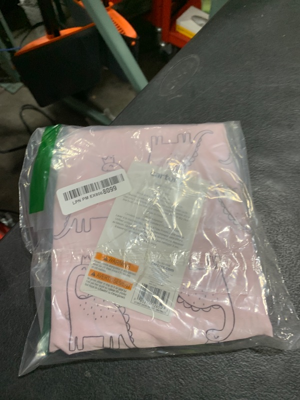 Photo 1 of Carter's Dinosaur Princess Pink Super Soft Fitted Crib Sheet , 52x28 Inch (Pack of 1)
