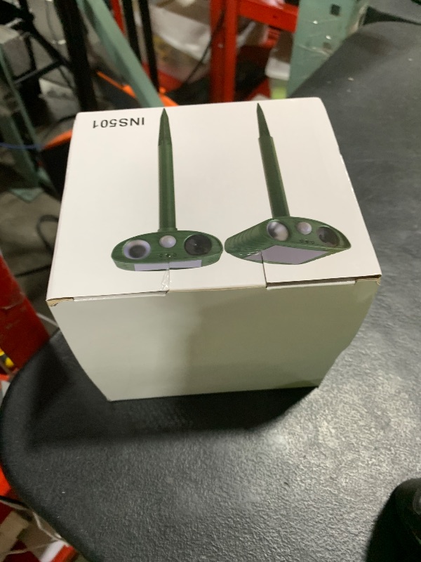Photo 1 of 2 Pack Solar Animal Repeller for Raccoons, Deer & Squirrels - Ultrasonic & Strobe Light, Outdoor Deterrent for Cats, Dogs, Raccoons, Rabbits, Skunks, Foxes & More