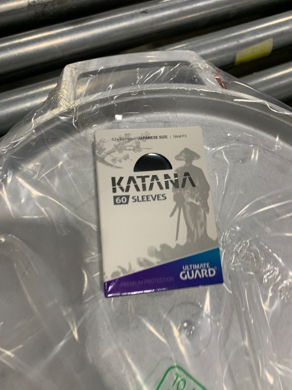 Photo 1 of Ultimate Guard Katana Card Sleeves: 60 Japanese Size TCG Sleeves, 62 x 89mm, Black Back, Tournament Sleeves, No PVC & Acid-Free, High Clarity